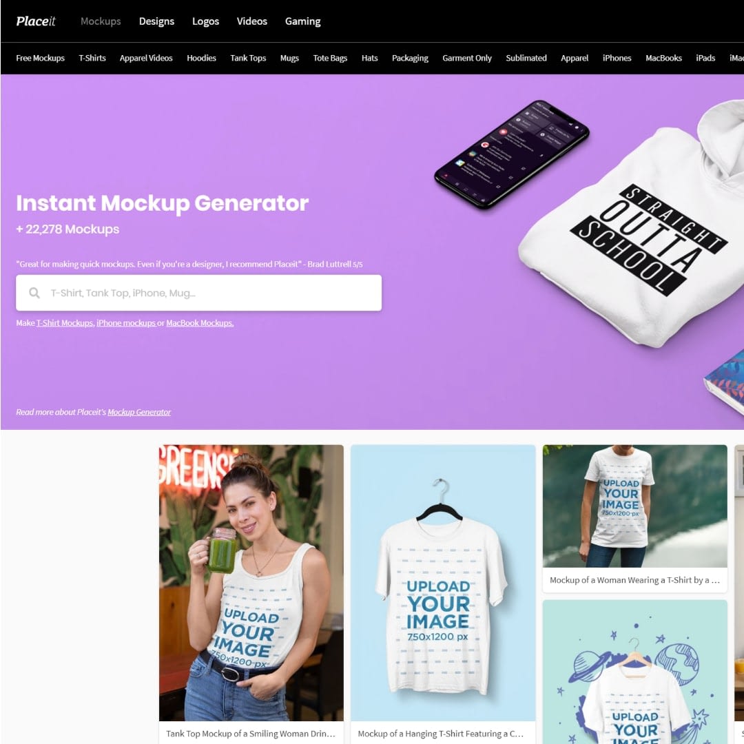 Placeit: Create Mockups, Logos, Videos & Designs In Seconds!